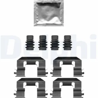 Монтажный набор тормозных колодок передн ALFA ROMEO MITO, FIAT TIPO 0.9-1.6D 04.13- DELPHI LX0689