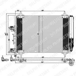 Радиатор кондиционера peugeot 307 00- DELPHI TSP0225537 (фото 1)
