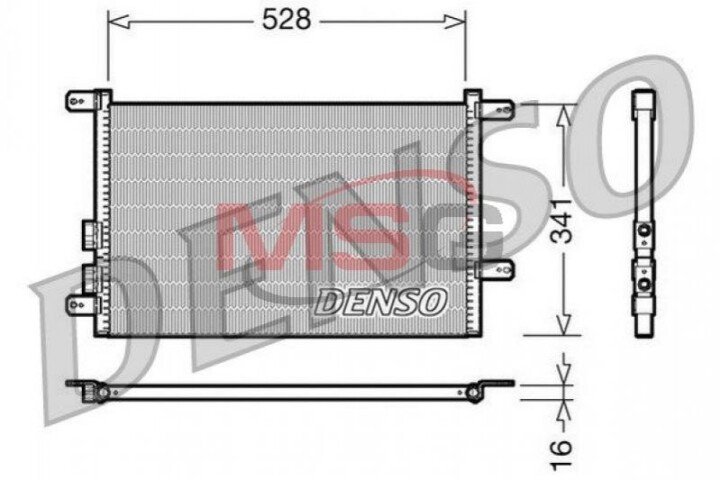 Конденсатор, кондиционер DENSO DCN01003 (фото 1)