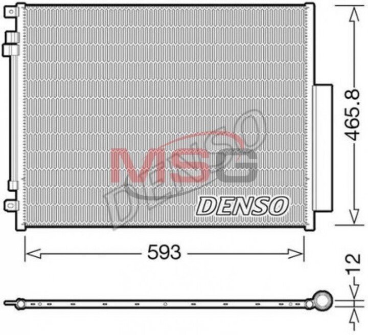 Конденсатор, кондиціонер DENSO DCN01005 (фото 1)