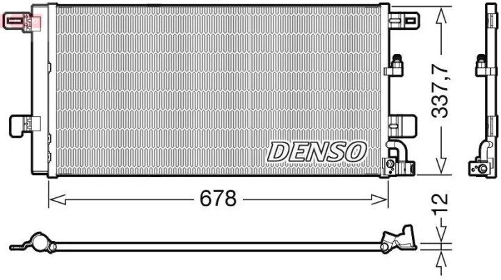 Конденсатор, кондиционер DENSO DCN02001 (фото 1)