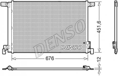 Конденсатор, кондиционер DENSO DCN02008 (фото 1)