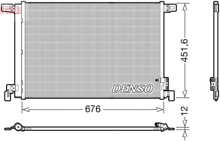 Конденсатор, кондиціонер DENSO DCN02008 (фото 1)