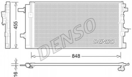Конденсатор, кондиціонер DENSO DCN02023 (фото 1)