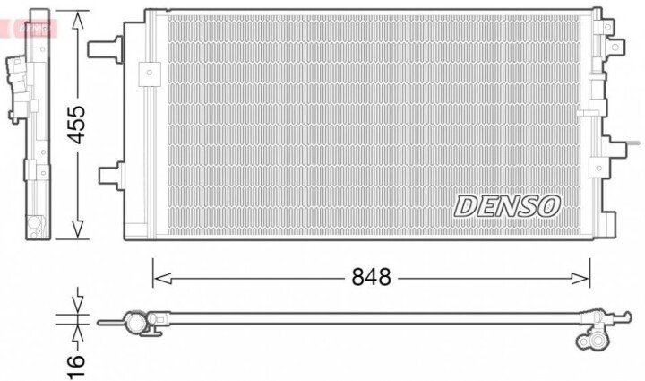 Конденсатор, кондиционер DENSO DCN02023 (фото 1)