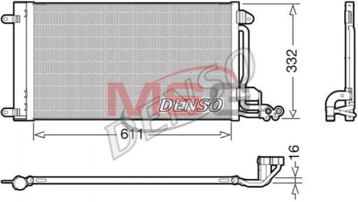 Радиатор кондиционера DENSO DCN02034 (фото 1)