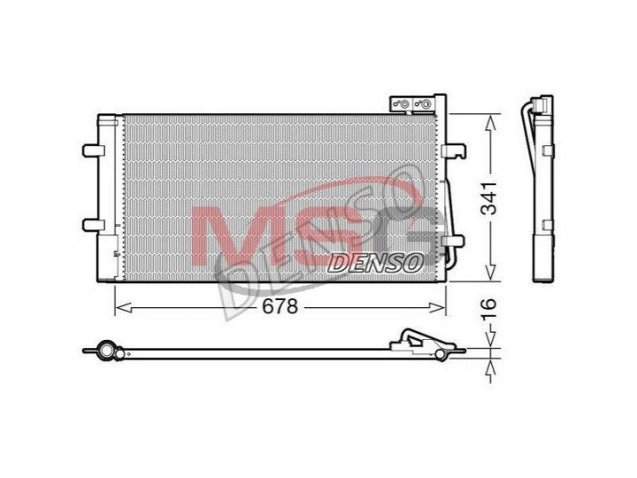 Конденсатор, кондиціонер DENSO DCN02035 (фото 1)