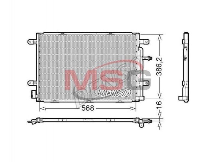 Конденсатор, кондиционер DENSO DCN02039 (фото 1)