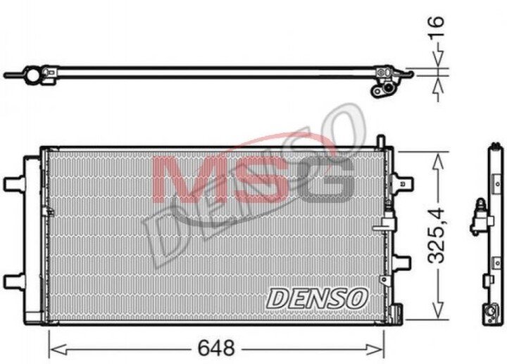 Конденсатор, кондиціонер DENSO DCN02040 (фото 1)