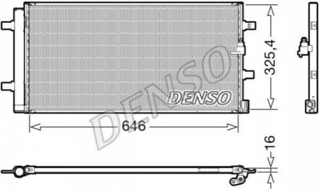 Конденсатор, кондиционер DENSO DCN02041 (фото 1)