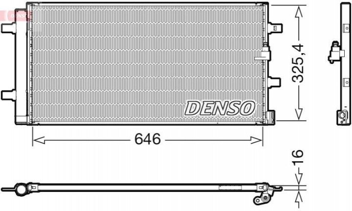 Конденсатор, кондиционер DENSO DCN02041 (фото 1)