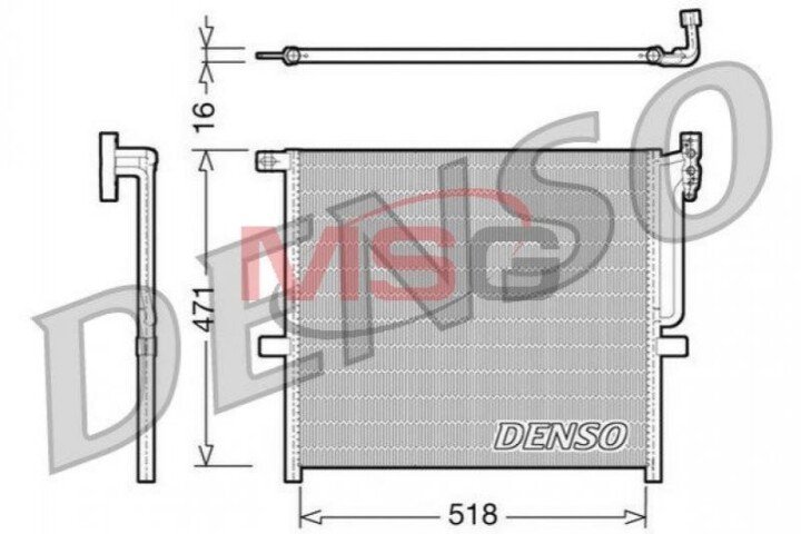 Конденсатор, кондиціонер DENSO DCN05001 (фото 1)