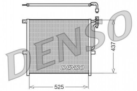 Конденсатор, кондиціонер DENSO DCN05008 (фото 1)