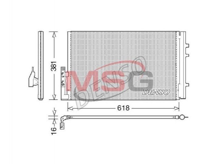 Конденсатор, кондиціонер DENSO DCN05014 (фото 1)