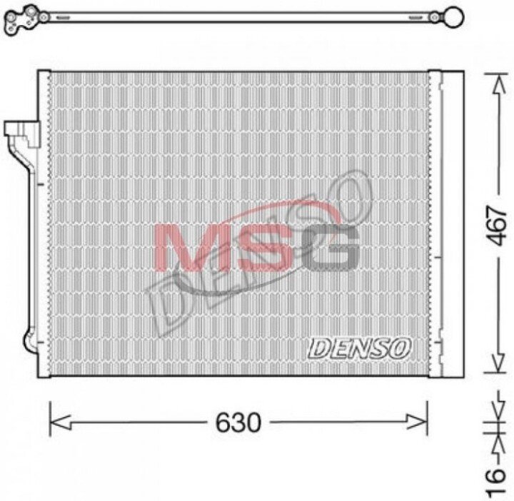 Конденсатор, кондиціонер DENSO DCN05029 (фото 1)