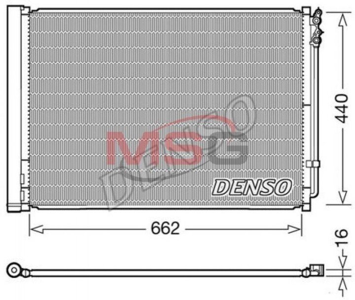 Конденсатор, кондиціонер DENSO DCN05032 (фото 1)