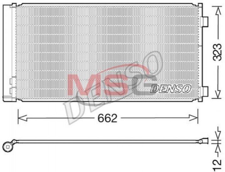 Конденсатор, кондиціонер DENSO DCN05103 (фото 1)