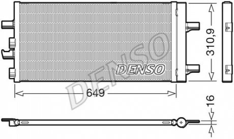 Конденсатор, кондиционер DENSO DCN05104 (фото 1)
