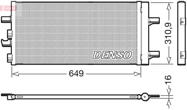 Конденсатор, кондиционер DENSO DCN05104 (фото 1)