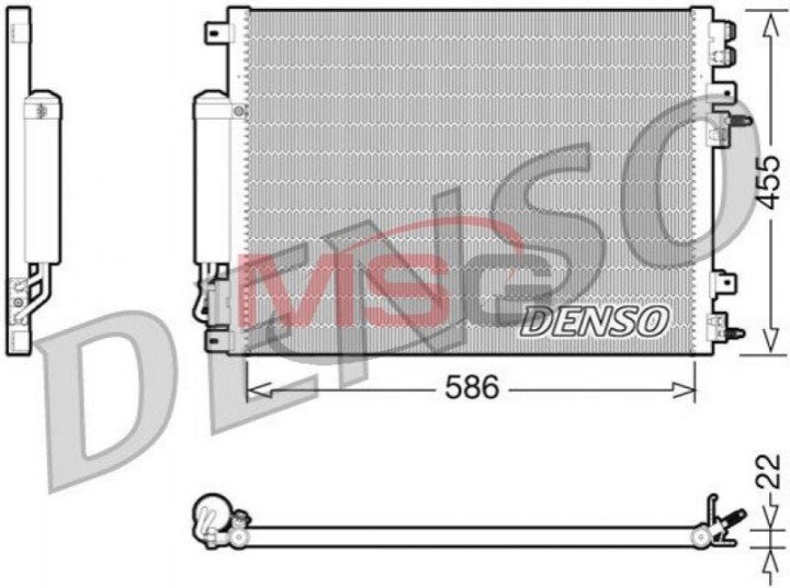 Конденсатор, кондиціонер DENSO DCN06001 (фото 1)