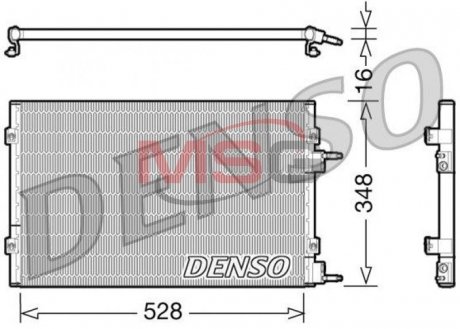 Конденсатор, кондиционер DENSO DCN06003 (фото 1)