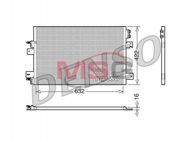 Конденсатор, кондиционер DENSO DCN06007 (фото 1)