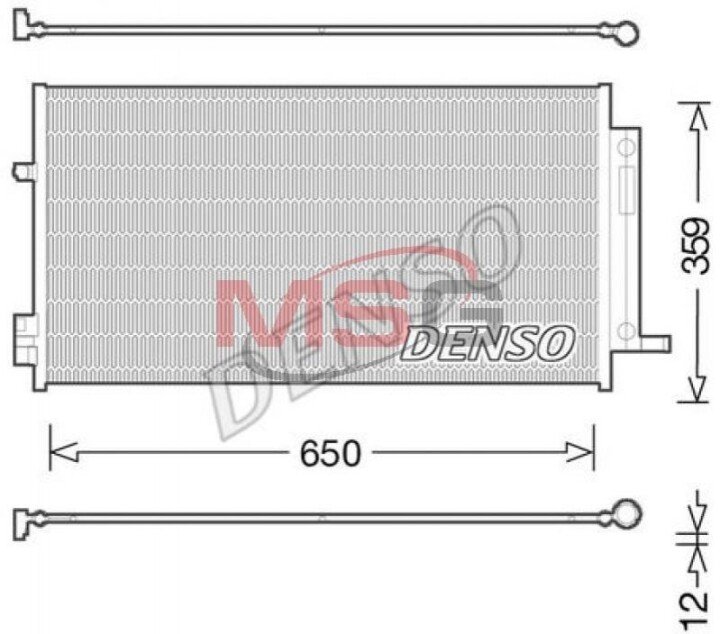 Конденсатор, кондиціонер DENSO DCN06016 (фото 1)