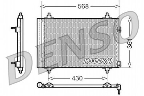 Конденсатор, кондиционер DENSO DCN07008 (фото 1)