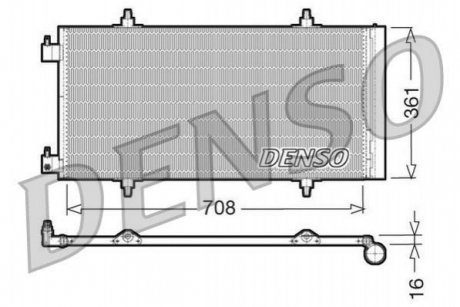 Конденсатор, кондиціонер DENSO DCN07011 (фото 1)