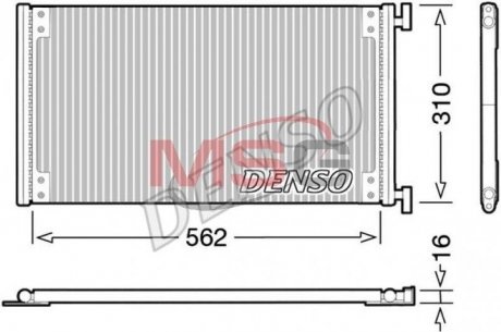 Радиатор кондиционера DENSO DCN09040 (фото 1)