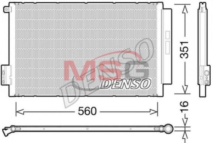 Конденсатор, кондиціонер DENSO DCN09043 (фото 1)