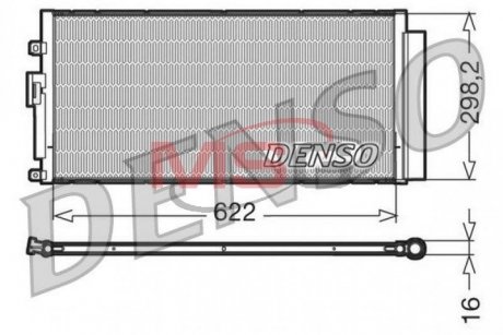 Конденсатор, кондиціонер DENSO DCN09046 (фото 1)