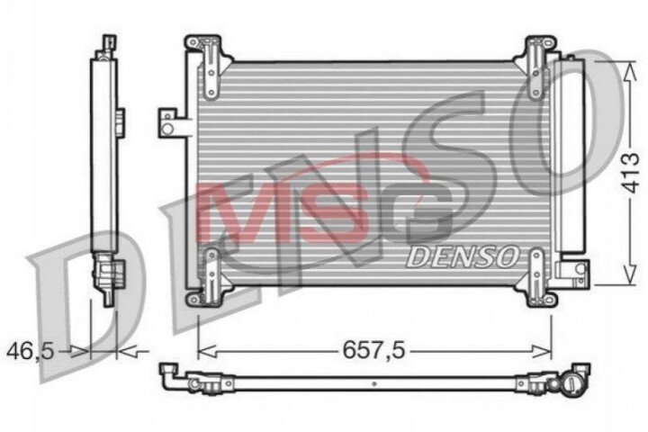 Конденсатор, кондиціонер DENSO DCN09083 (фото 1)