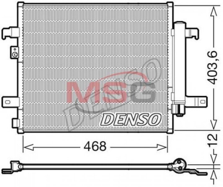 Конденсатор, кондиціонер DENSO DCN09124 (фото 1)