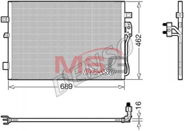 Конденсатор, кондиціонер DENSO DCN09145 (фото 1)