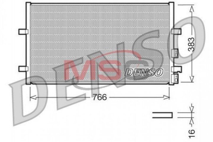 Конденсатор, кондиционер DENSO DCN10009 (фото 1)