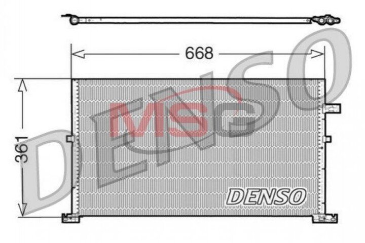 Конденсатор, кондиционер DENSO DCN10013 (фото 1)