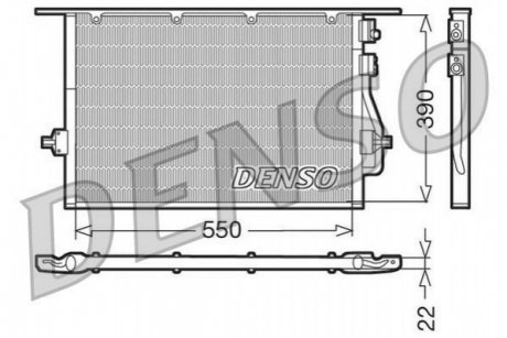 Конденсатор, кондиціонер DENSO DCN10014 (фото 1)