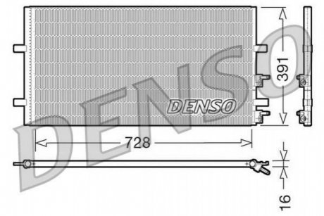 Конденсатор, кондиціонер DENSO DCN10017 (фото 1)