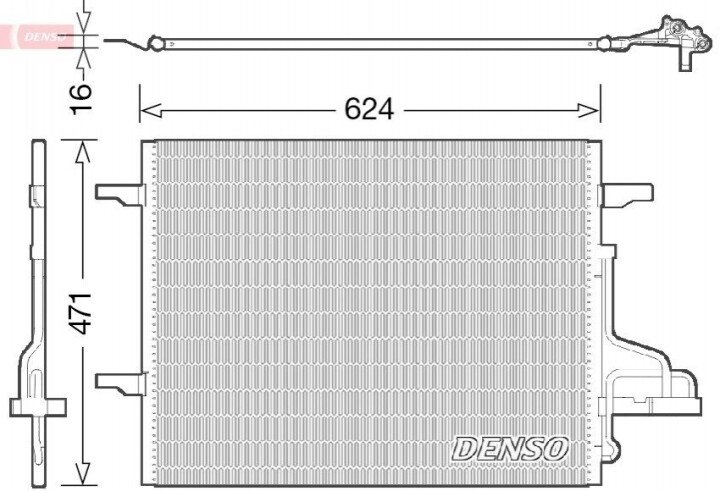 Конденсатор, кондиціонер DENSO DCN10027 (фото 1)