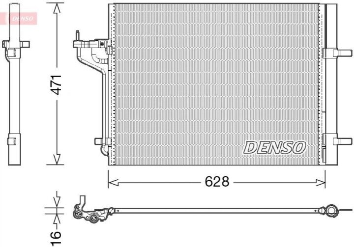 Конденсатор, кондиціонер DENSO DCN10029 (фото 1)