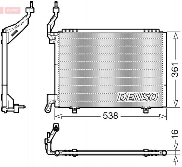 Конденсатор, кондиціонер DENSO DCN10038 (фото 1)