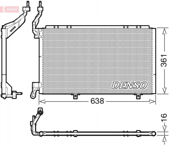 Конденсатор, кондиционер DENSO DCN10039 (фото 1)