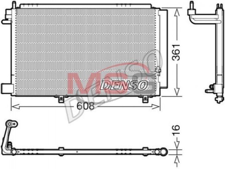 Радиатор кондиционера DENSO DCN10041 (фото 1)