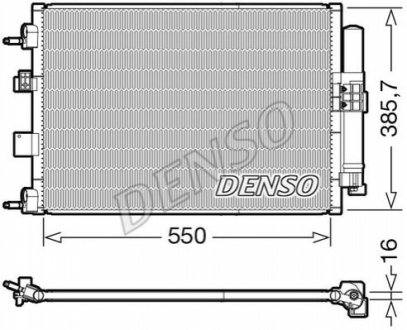 Конденсатор, кондиціонер DENSO DCN10046 (фото 1)