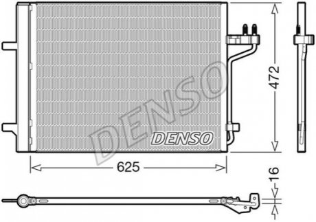 Конденсатор, кондиціонер DENSO DCN10047 (фото 1)