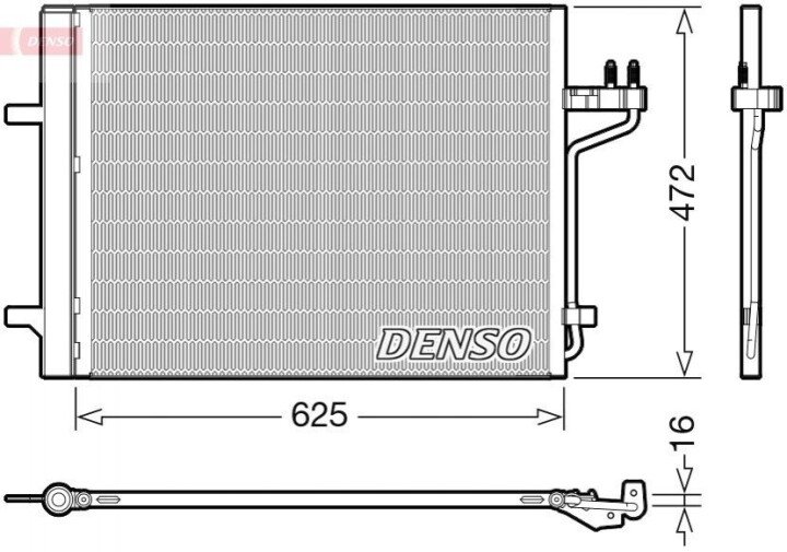 Конденсатор, кондиционер DENSO DCN10047 (фото 1)