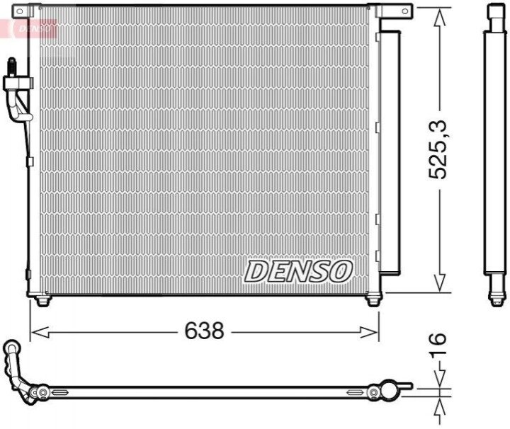 Конденсатор, кондиціонер DENSO DCN10049 (фото 1)