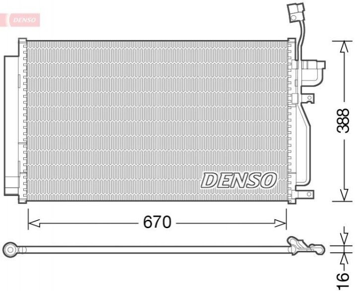 Радіатор кондиціонера DENSO DCN15002 (фото 1)