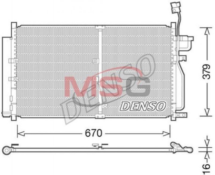 Радіатор кондиціонера DENSO DCN15003 (фото 1)